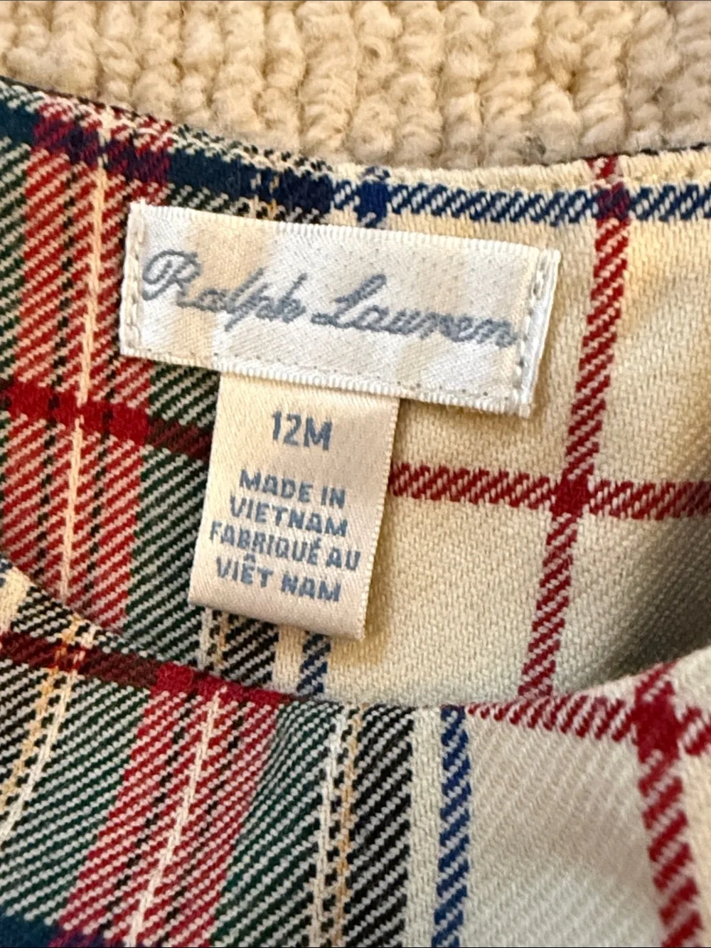 Ralph Lauren tartan wool coveralls